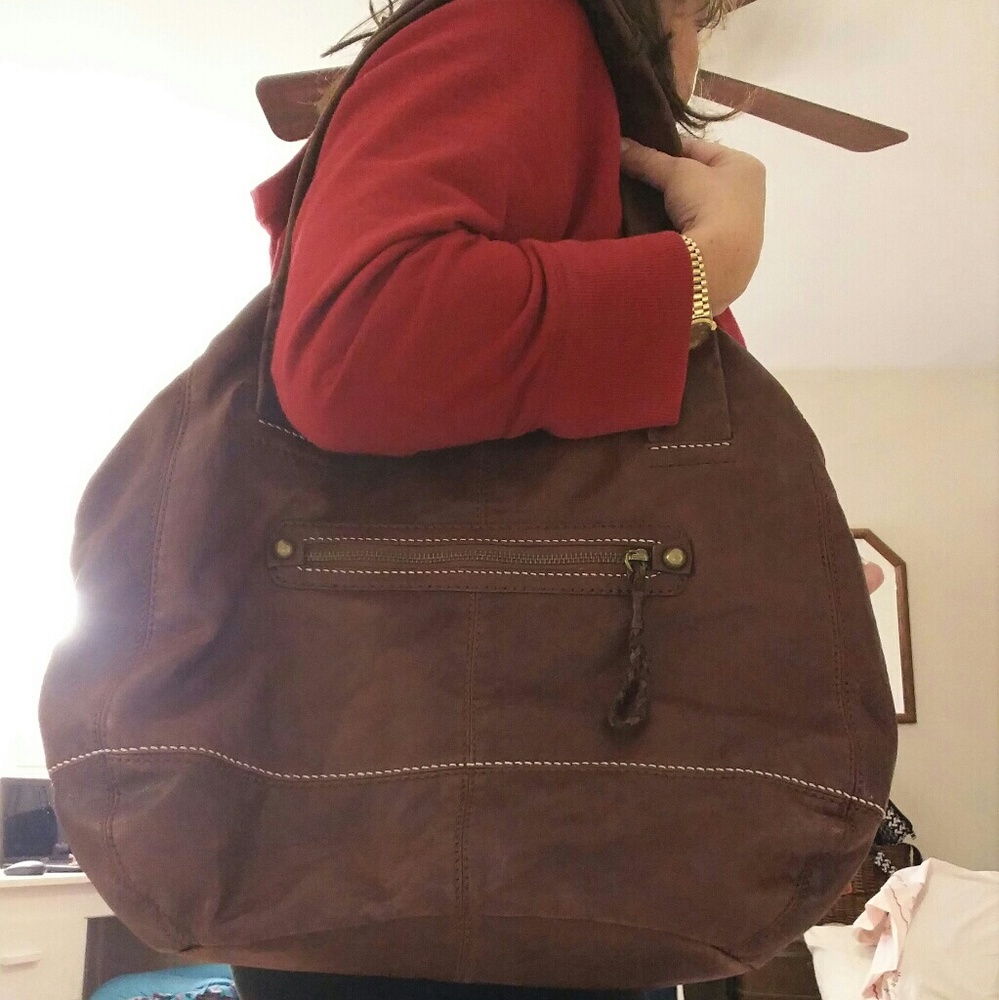 The Sak  lamb leather hobo shoulder bag